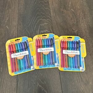 Papermate Inkjoy 8+1 Lot of 3 Multicolored Ballpoint Pens New